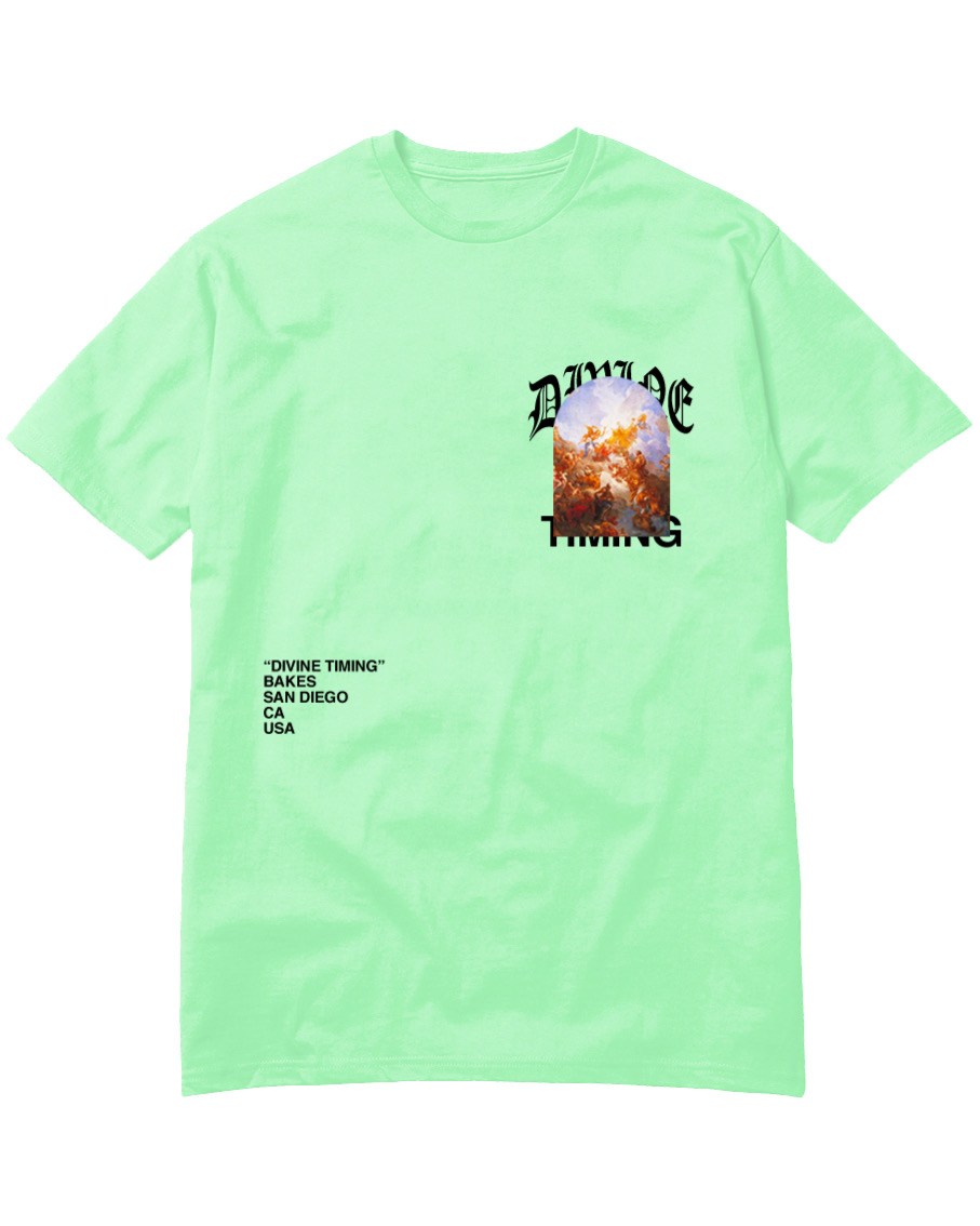 Divine Timing Mint Green Tee — Bakes Divine Timing Capsule