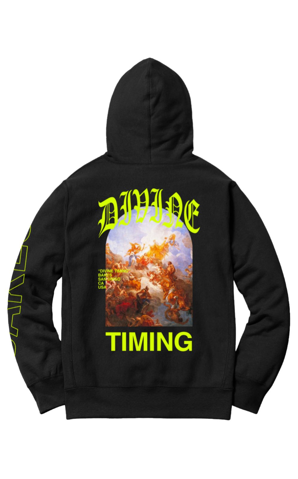 Divine Timing Black Hoodie, view 4