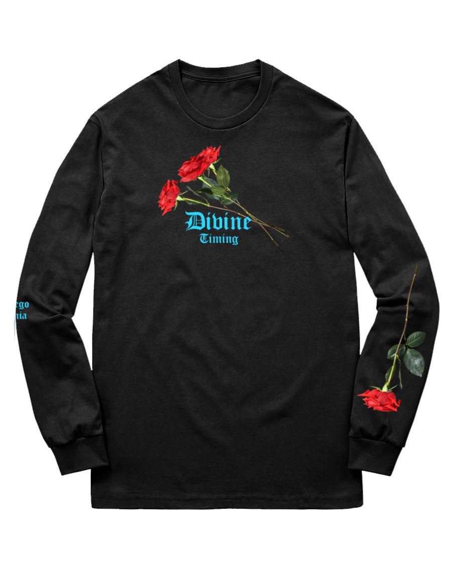 Divine Timing Black Long Sleeve, view 3