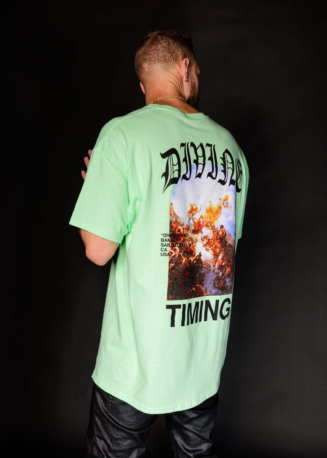 Divine Timing Mint Green Tee, view 2