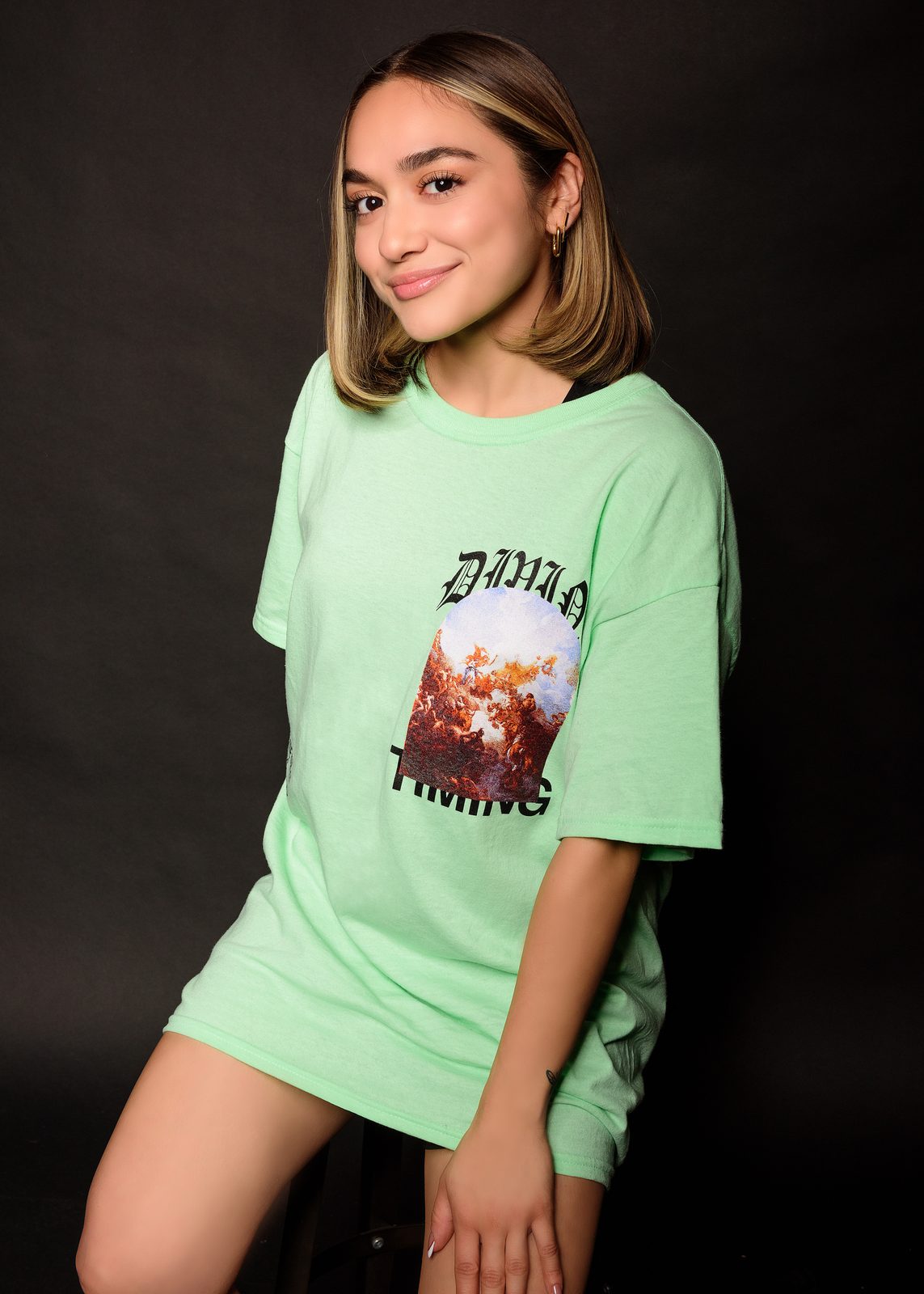 Divine Timing Mint Green Tee, view 7