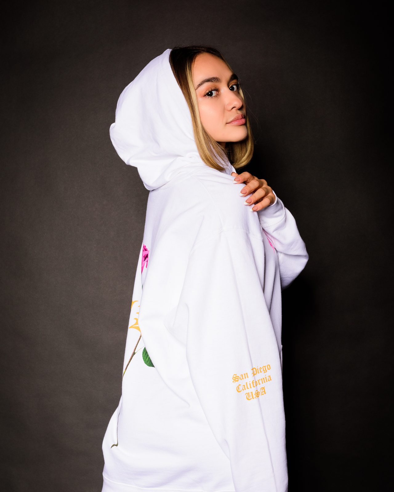Divine Timing White Hoodie, view 5